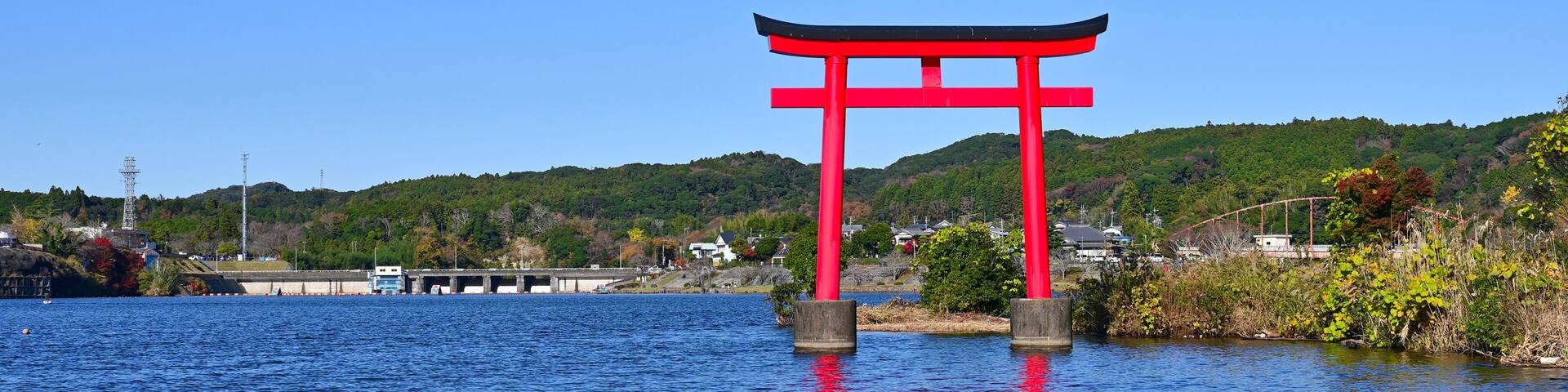 Lake Kameyama in late fall, Chiba, Japan