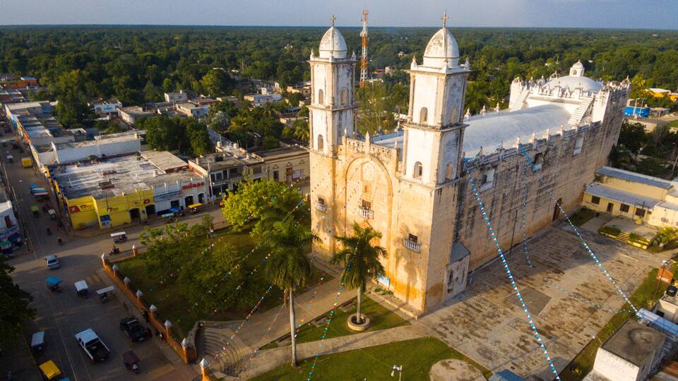 Peto, Yucatan Mexico Cathedral from the sky