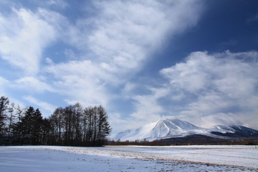 浅間山雪化粧～北軽井沢から