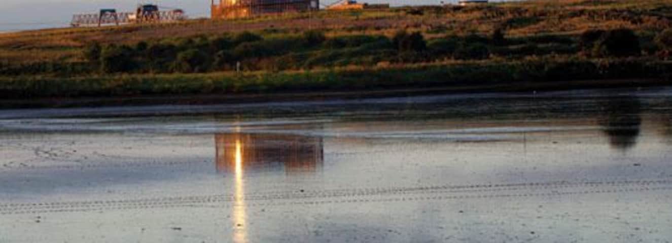 Mucking Nature Reserve The reserve has been created on a large area that was once a rubbish tip. The building and the reserve is being administered by the Essex Wildlife Trust.