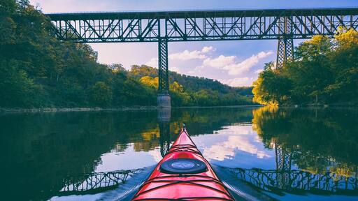 Took my kayak down to the Kentucky river and paddled up Dix river. It's perfect for seeing Kentucky river's old locks, bridges, and stone cliffs.