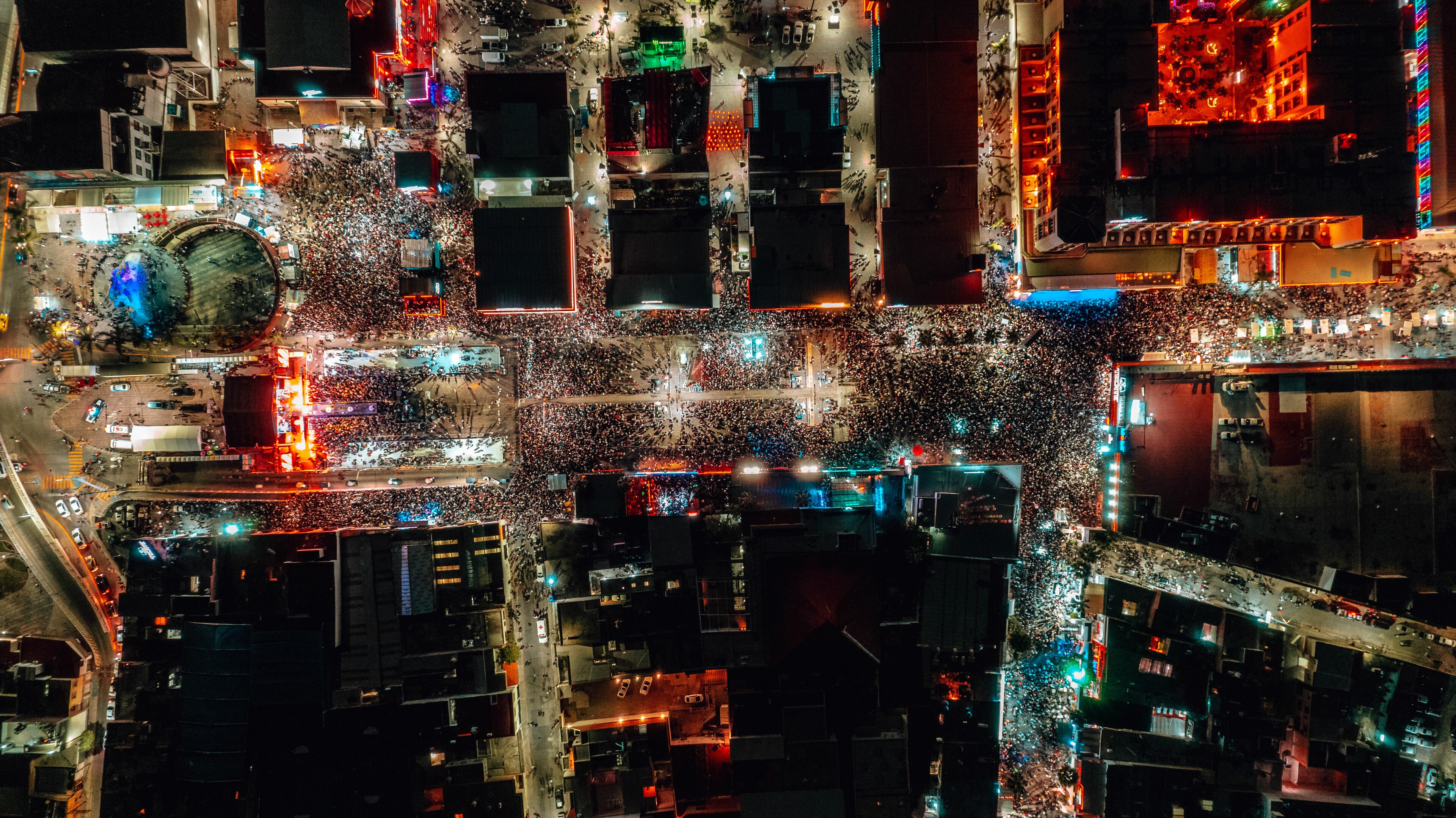 lights in the city fair of San Marcos
