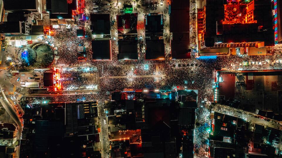 lights in the city fair of San Marcos