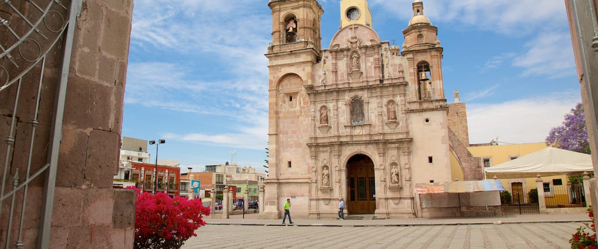 Aguascalientes showing a church or cathedral and heritage architecture