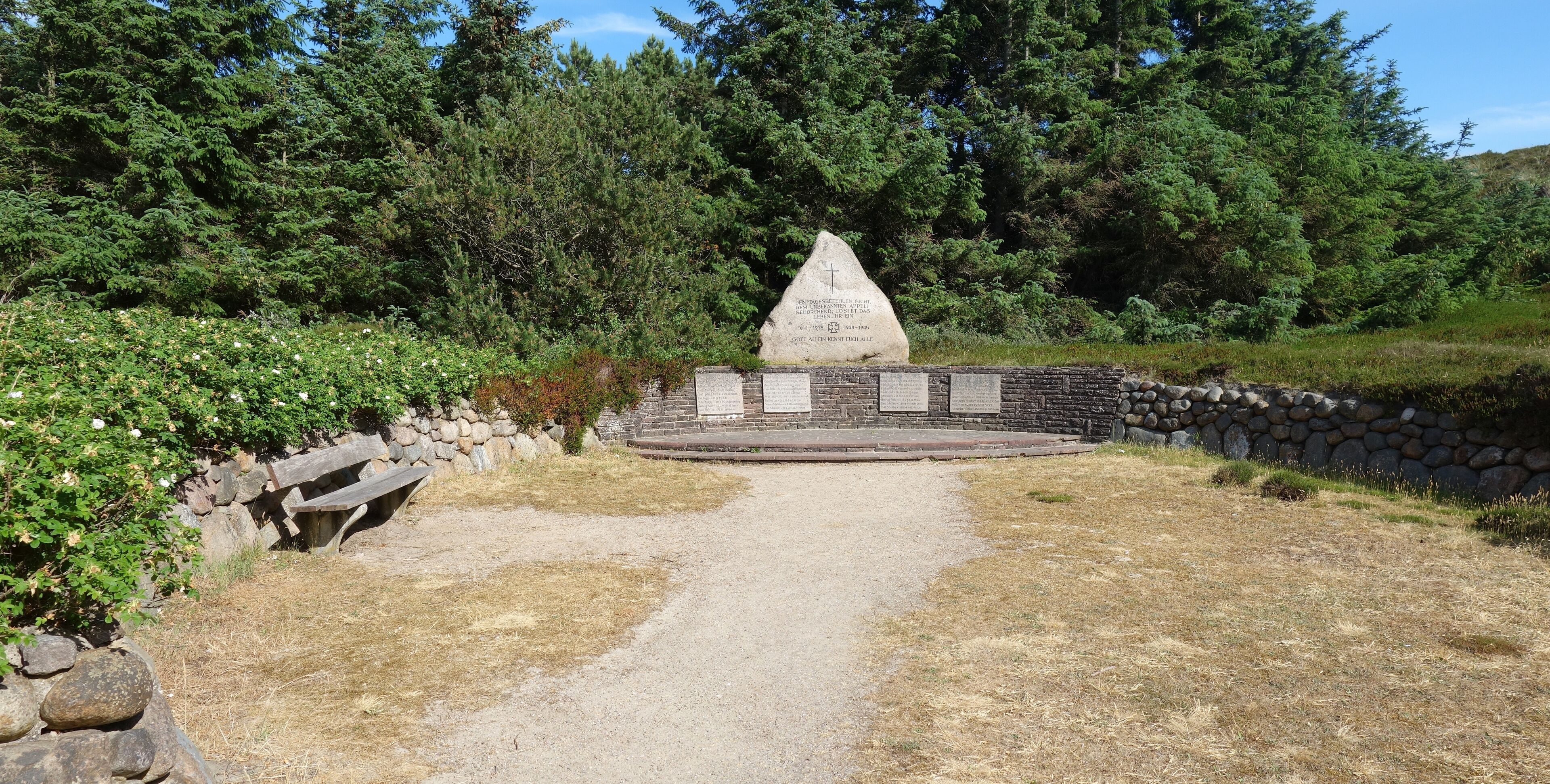 War memorial in Hörnum, Sylt island, Nordfriesland district, Schleswig-Holstein state, Germany