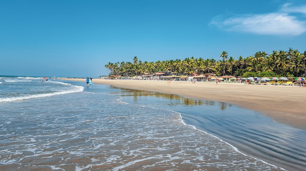 Ashvem Beach. North Goa, India. Horizontal panorama