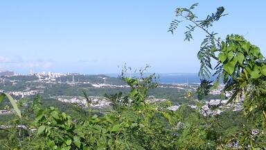 Panoramic view for Nishihara Town, taken from FÄ«tatimĆ, a hill nearby Bengadake, Naha, Okinawa, Japan.