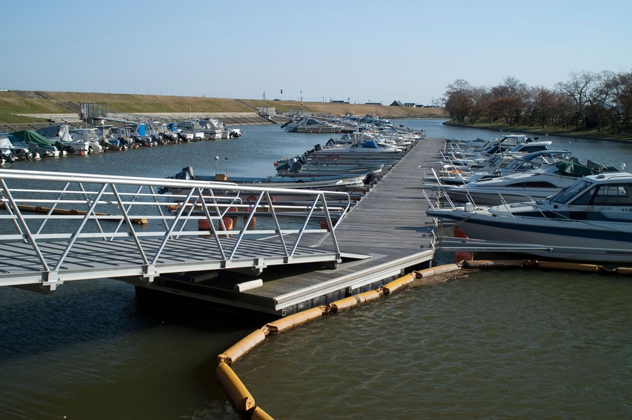 Boats in a marina at Nagashima island, Japan.