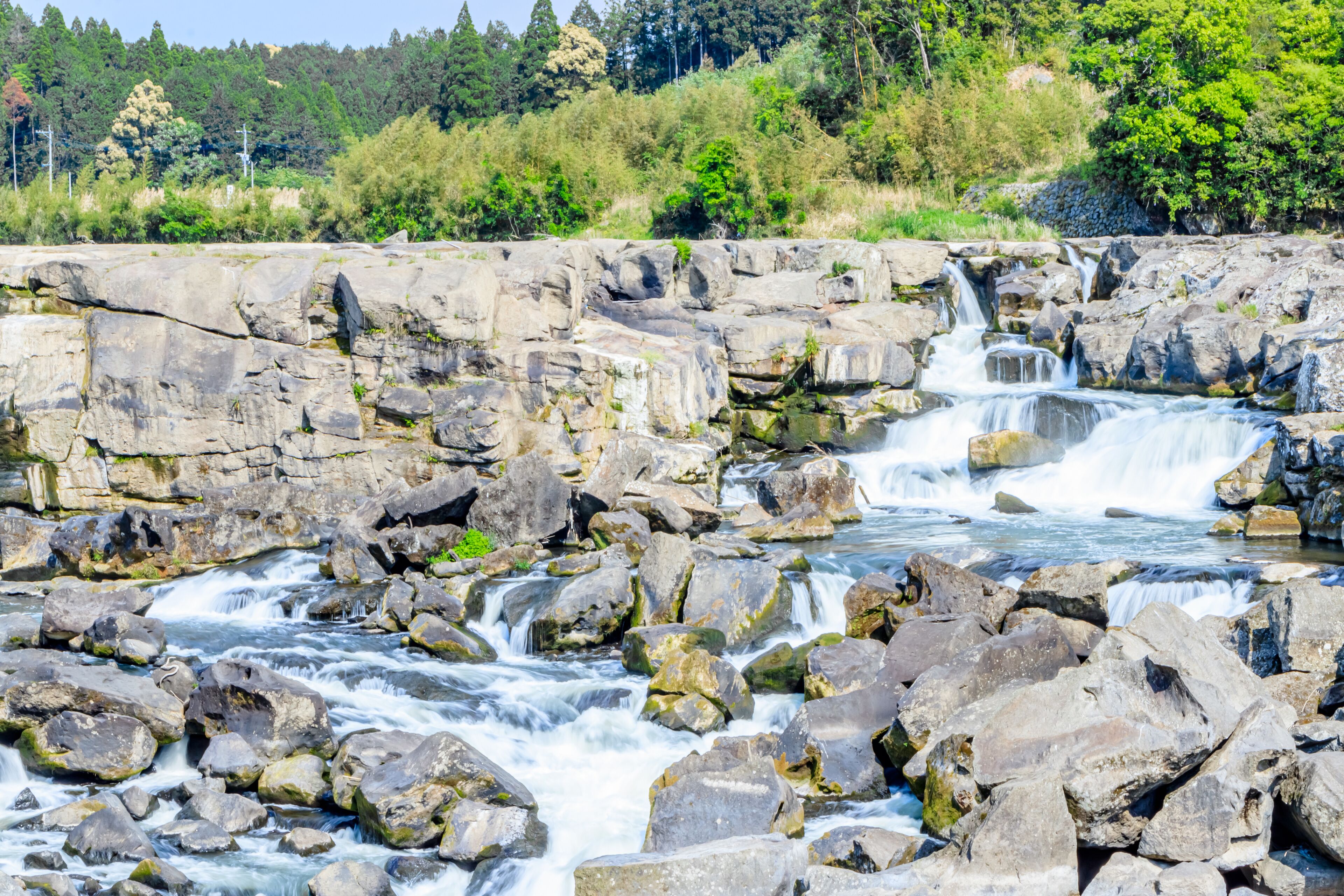 春の曽木の滝　鹿児島県伊佐市　Soginotaki waterfall in spring Kagoshima-ken Isa city