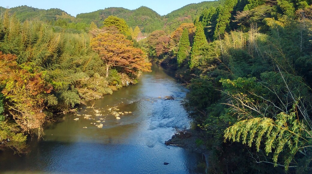 Isumi River near Saniku Gakuin College located in Otaki, Chiba, Japan.
