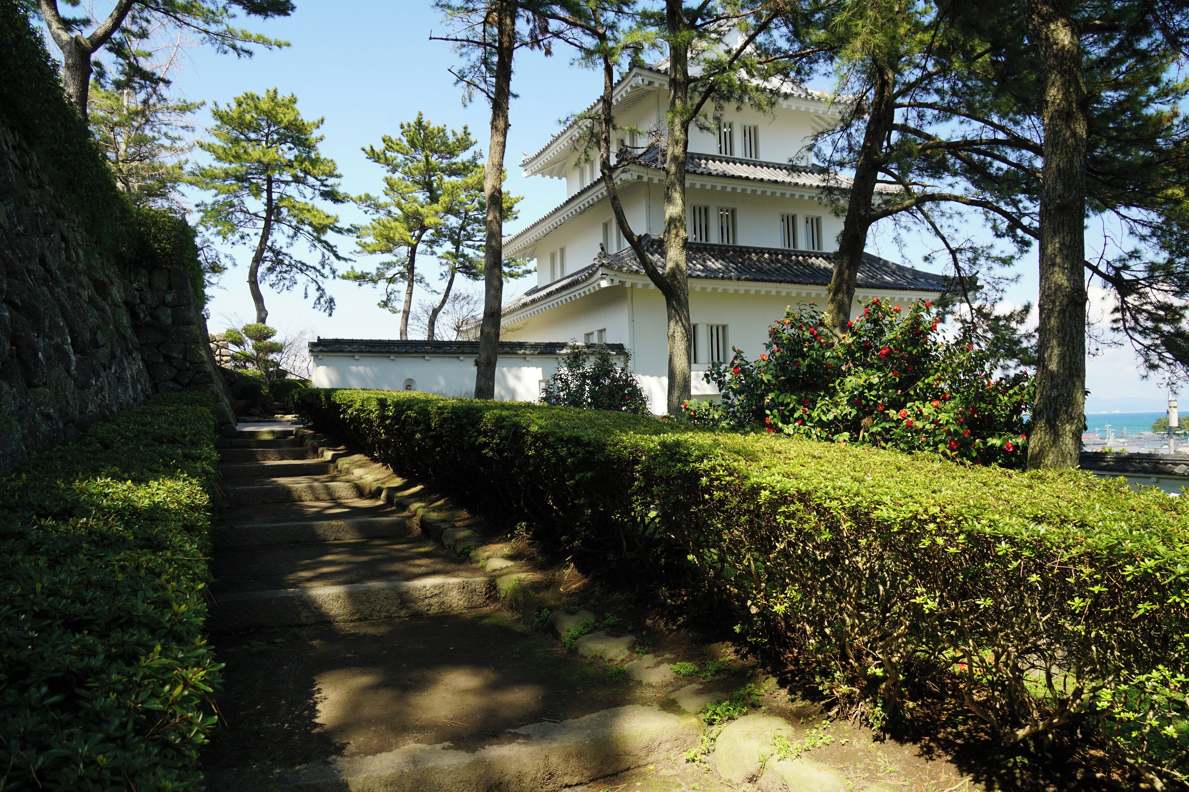 Shimabara Castle in Shimabara, Nagasaki prefecture, Japan.