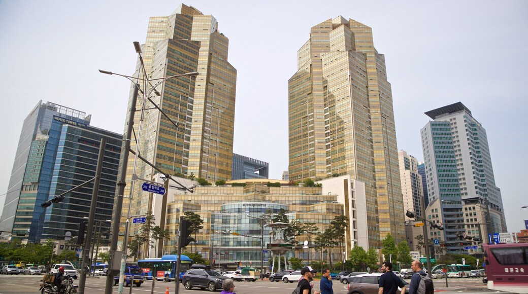 Jamsil-dong showing modern architecture and a city