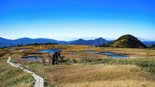 View from Mount Naeba in Nagano and Niigata prefectures, Japan.