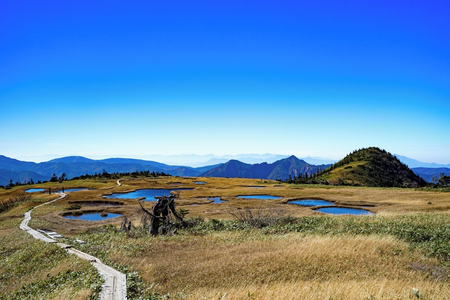View from Mount Naeba in Nagano and Niigata prefectures, Japan.