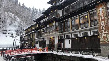 Wooden three-story building is a rare structure.