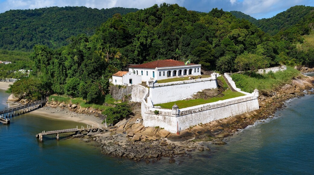 Barra Grande Fortress in Santos, Brazil harbor