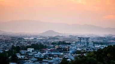 Sunset view of Miwa town, Sakurai, Nara, Japan