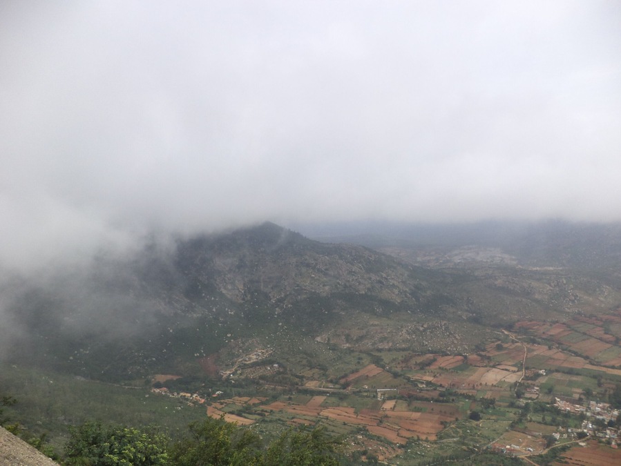 View from atop Nandi hills, Bangalore