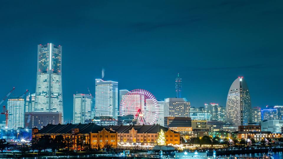 神奈川県横浜市みなとみらいの夜景