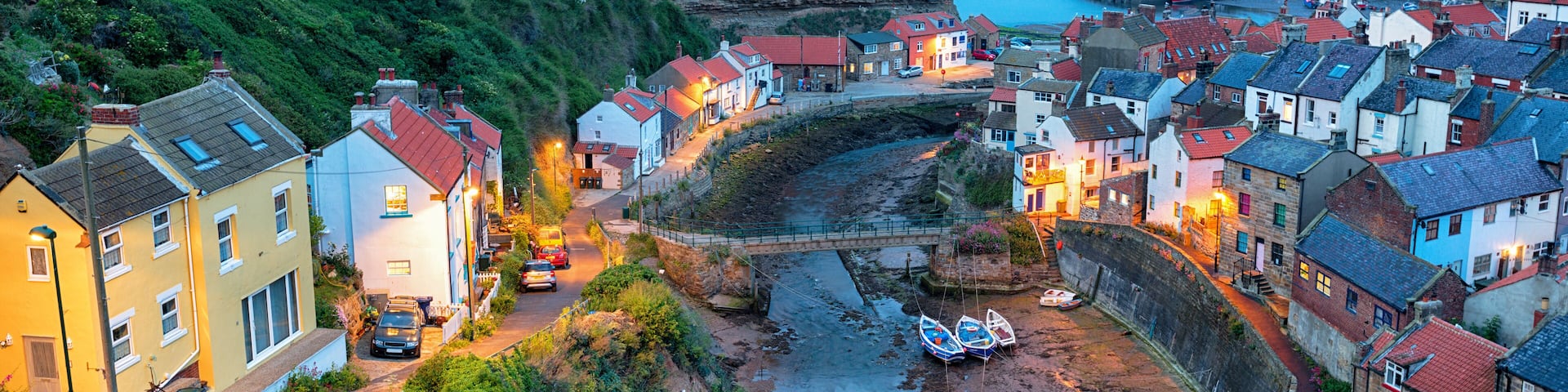 Nightfall over Staithes