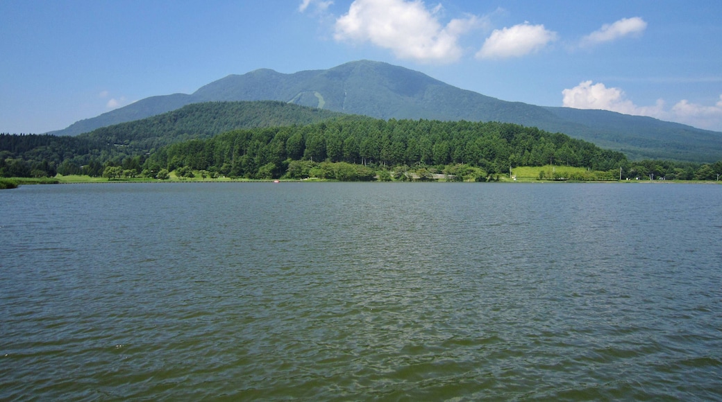 Mount Iizuna, view from Lake Reisenji.