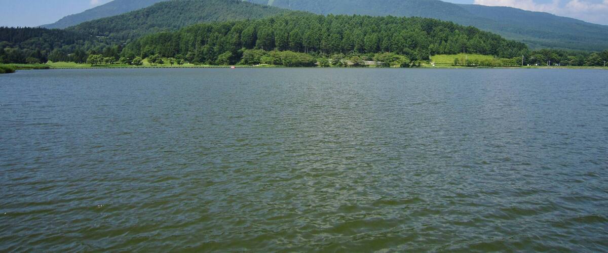 Mount Iizuna, view from Lake Reisenji.
