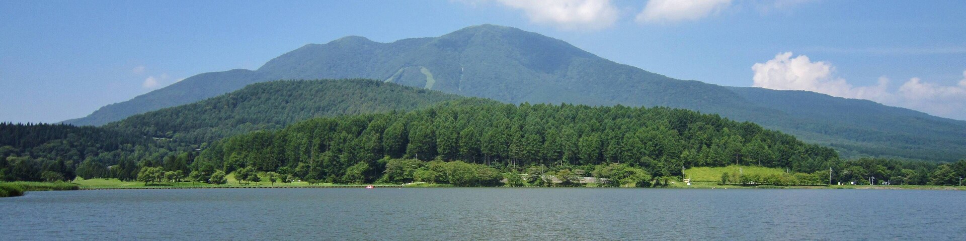 Mount Iizuna, view from Lake Reisenji.