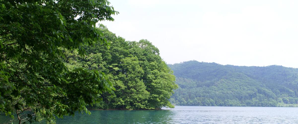 Lake Aoki with high transparency in Japan