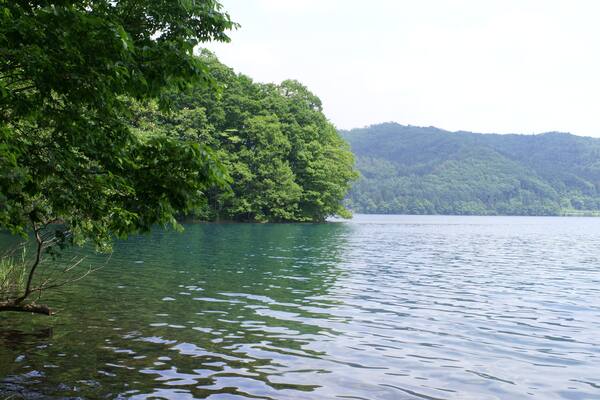 Lake Aoki with high transparency in Japan