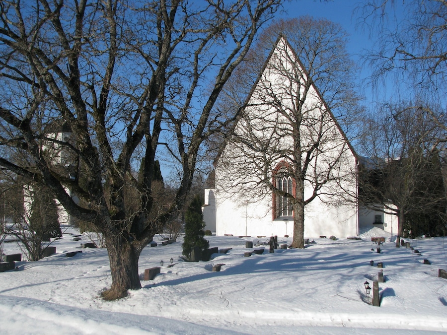 The Pyhtää Church was built around 1460. Its original medieval outfit has remained almost untouched.