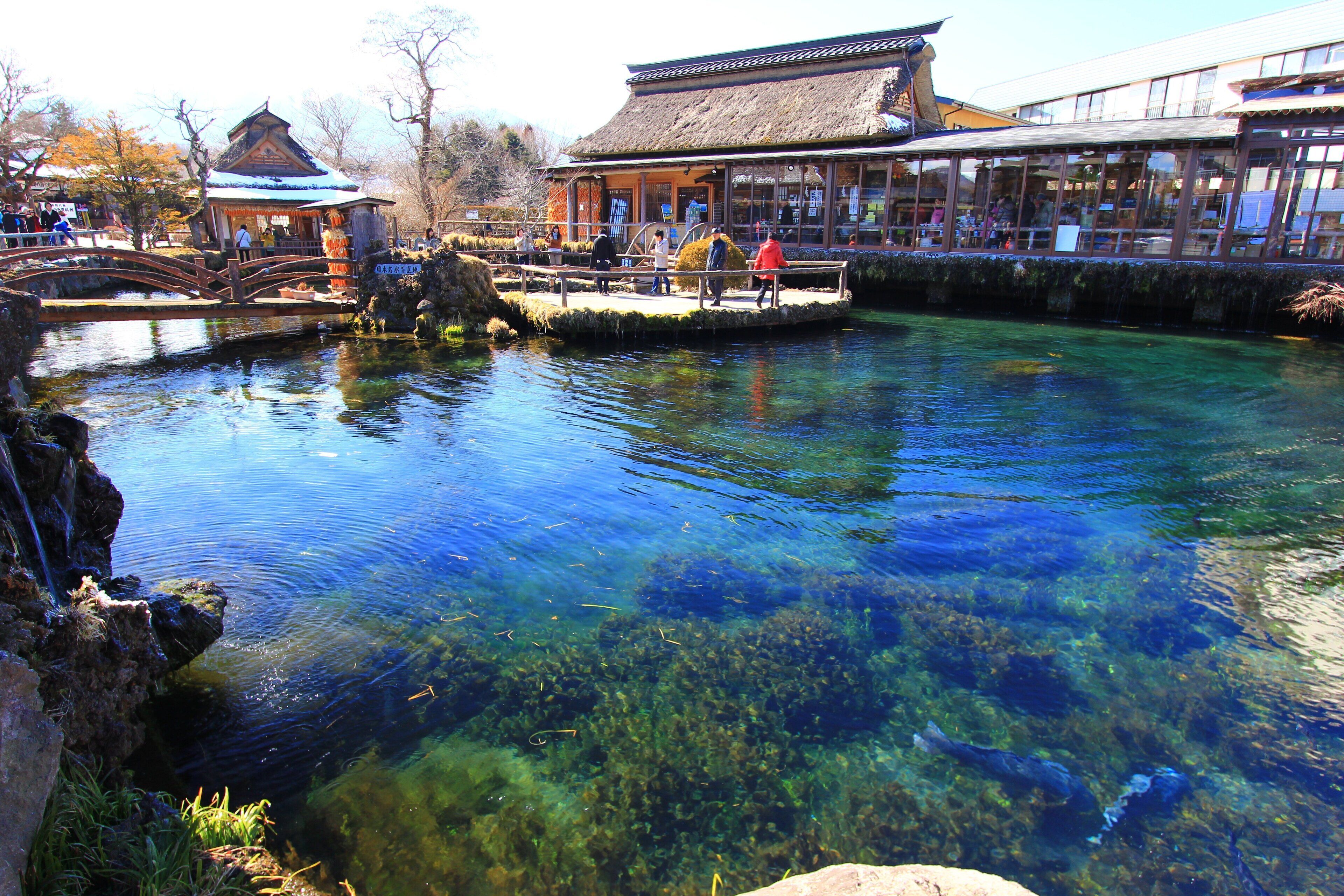 忍野村の中池。Panoramioより転載。