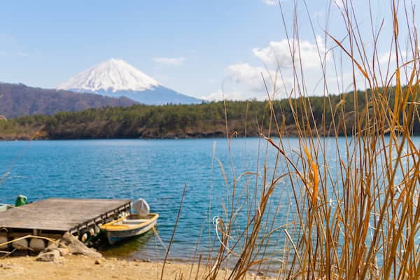 Lake Saiko featuring a lake or waterhole