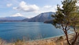 Lake Motosuko which includes a lake or waterhole and mountains