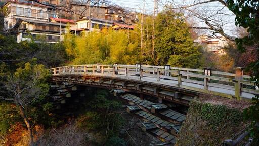 Saruhashi Bridge is one of three major odd bridge in japan. This bridge is all made of wood.
#Details