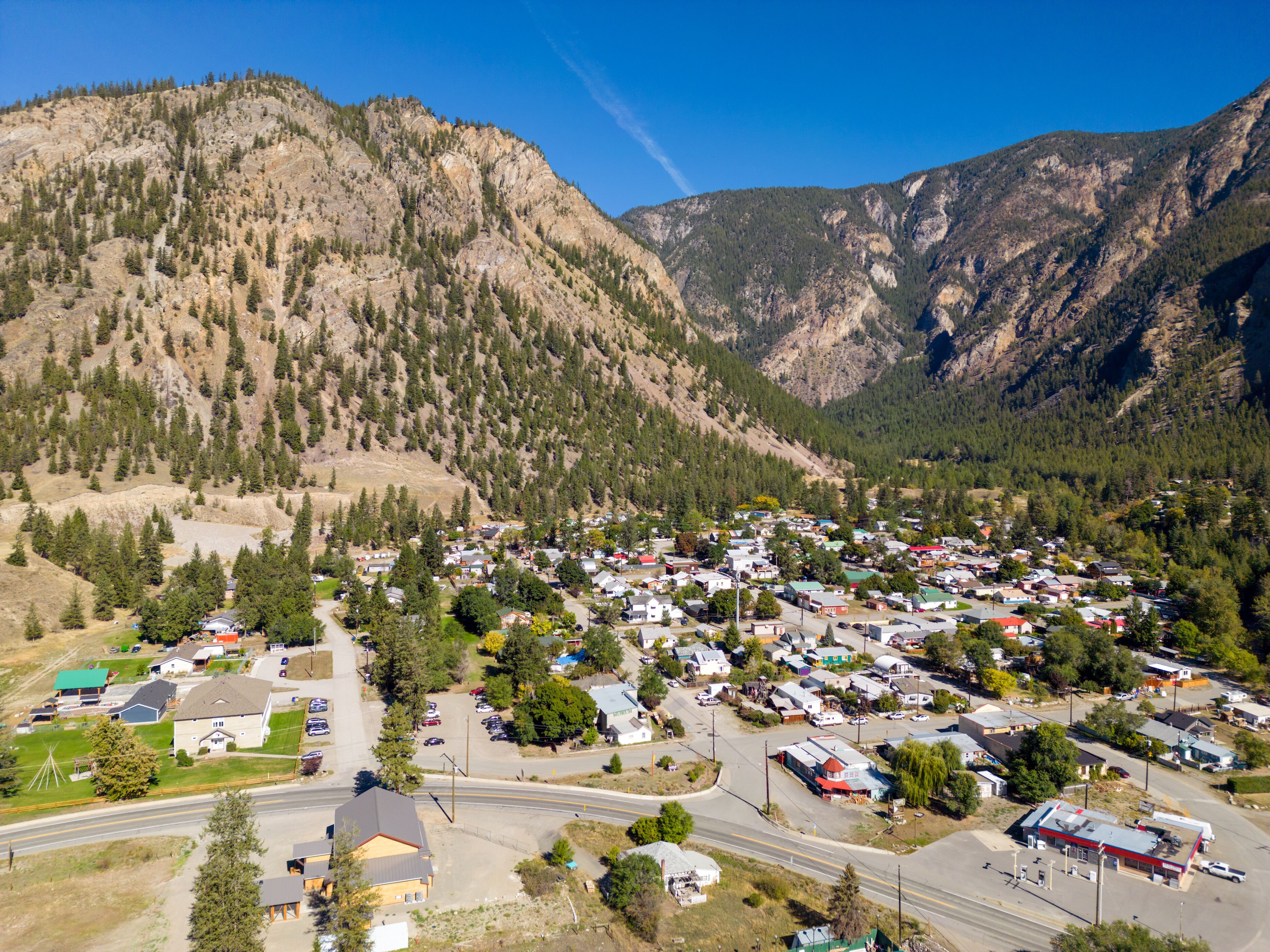 Hedley British Columbia Canada Similkameen Valley Aerial