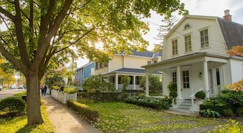 Old Town Historic District which includes a sunset and a house