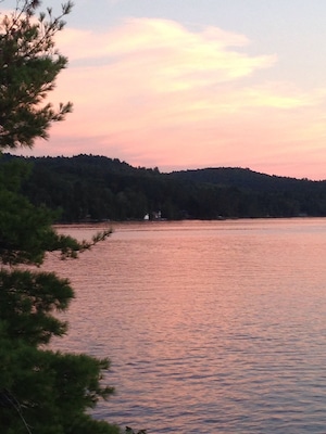 We got permission to return to Camp Pilgram and we went to Watch Rock to sit and watch the sunset.