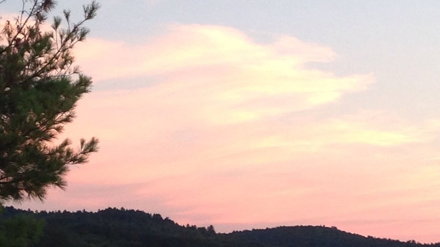 We got permission to return to Camp Pilgram and we went to Watch Rock to sit and watch the sunset.