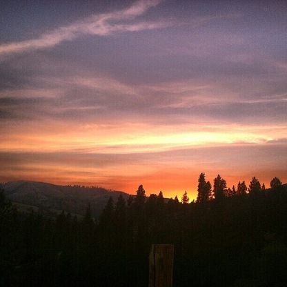 Not a bad view from the cabin!! ❤ @msnider4 @cassielew16
#kamiah #idaho #sunset #nofilter #cabinlife #idahome #familytime