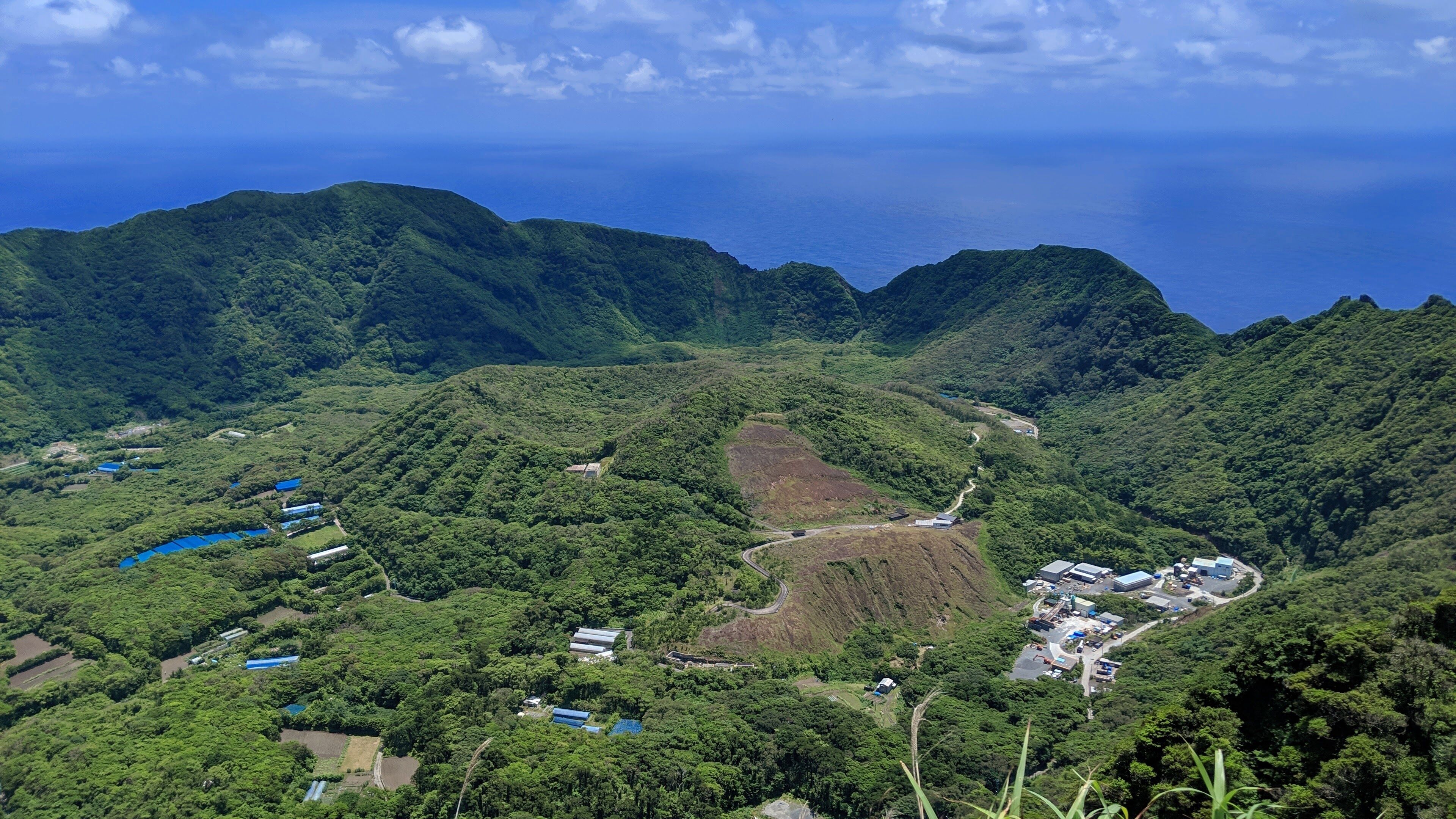 Double caldera volcano in Japan