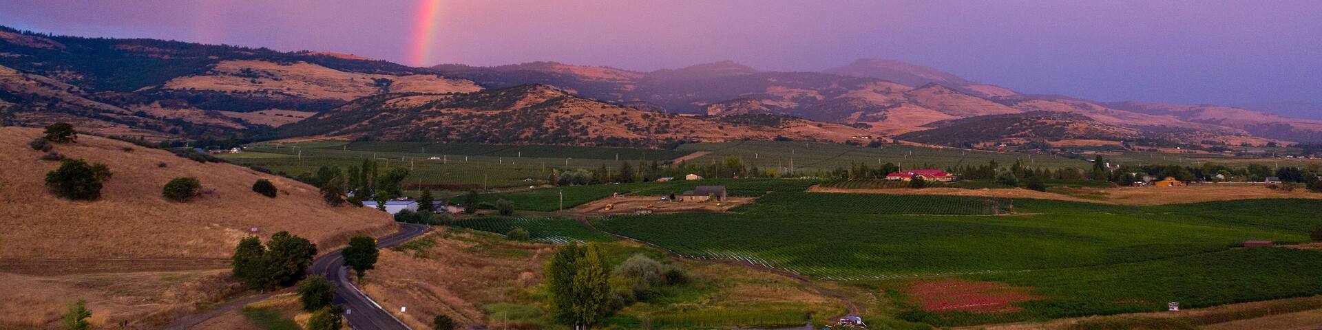 Rainbow in Southern Oregon near Ashland, Oregon