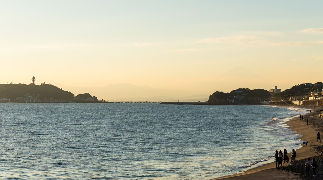 Yuigahama coast of Shonan at sunset