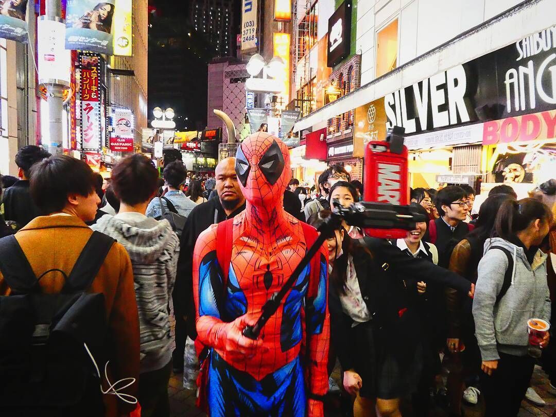 #Cosplay or #costume play is a very popular subculture in #Japan where people dress up as characters either from popular media or their own original creation. In #Tokyo this culture is more prevalent in area such as Akihabara and Harajuku. But during special events such as #halloween , these cosplayers takes their art to the broader streets of Tokyo. The famous Shibuya crossing is especially fully packed during halloween with cosplayers holding spontaneous street party wearing elaborate costumes of a more macabre version of their favorite characters.

Cosplayers might look shy at first but they shows themselves off on the street exactly because they want to be in the spotlight for that moment. So don't be afraid and ask them to let you take pictures, they will be more than happy to "shine" for your camera. But please don't harass them, they are still normal everyday common people behind their elaborate costume :)