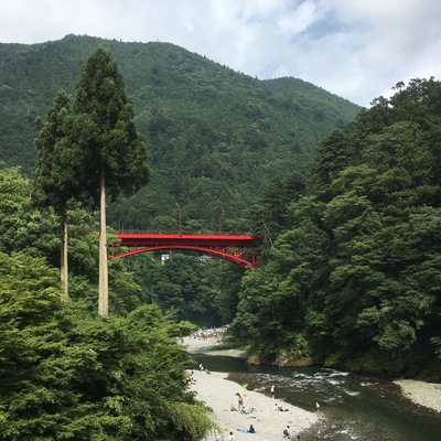 Okutama, west boarder area of larger Tokyo where surrounded by high 1000m mountains and gorges. Good for summer heat escape by two hours train ride.