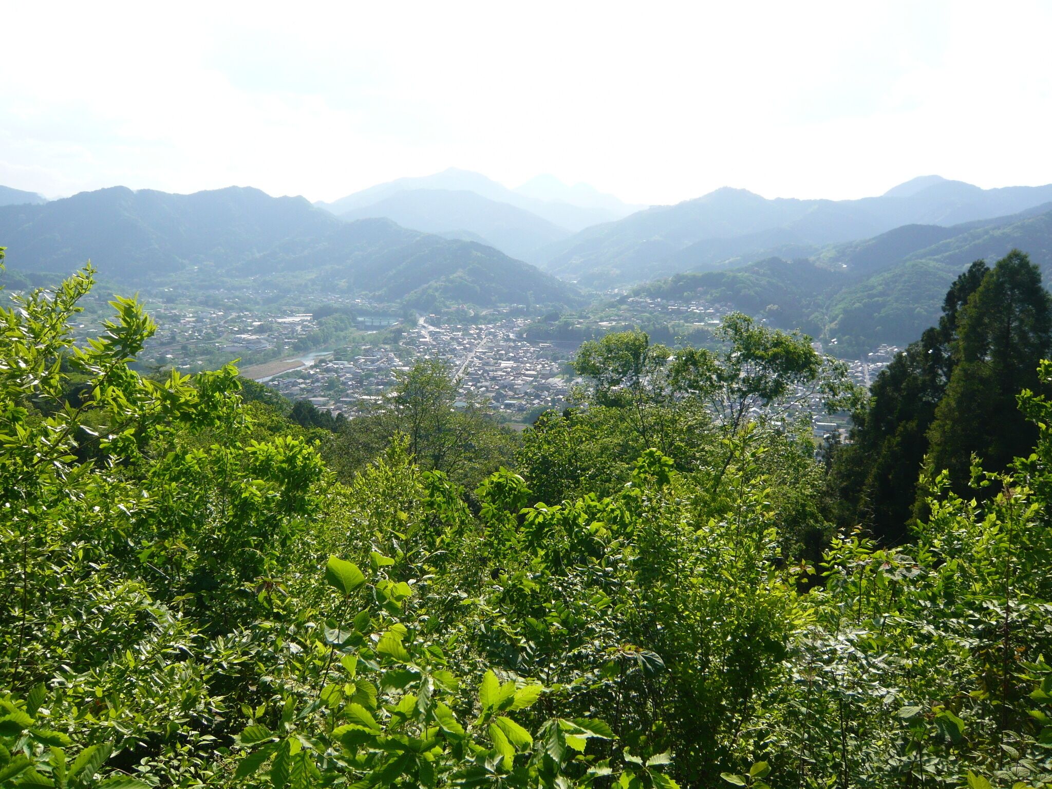 三波川の谷が正面に見える