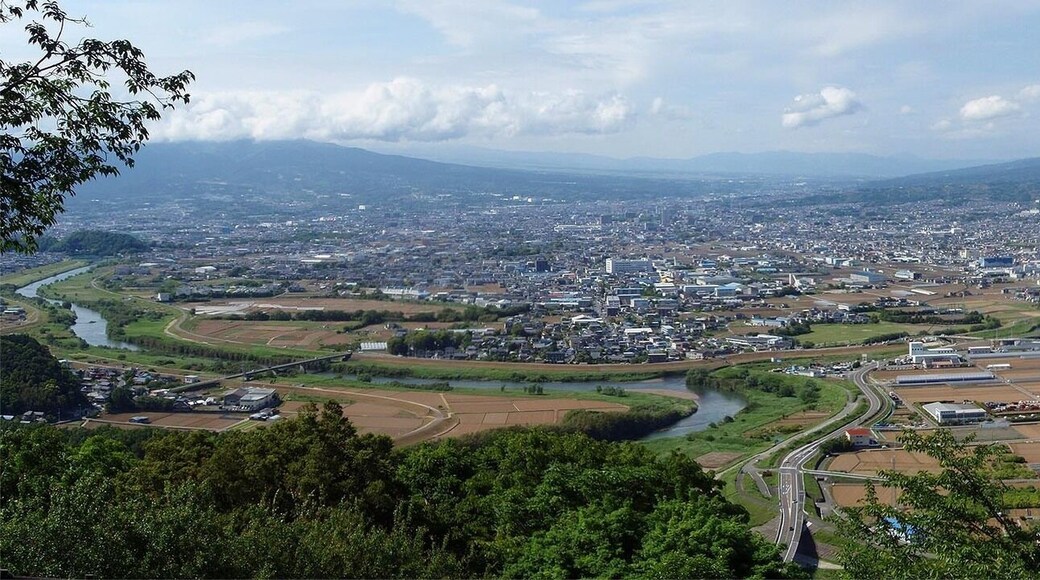View from Mount Oarashi in Kannami town, Shizuoka prefecture, Japan. Center Mountain is Hakone volcano.