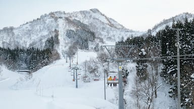 ski lift at snow resort in Yuzawa