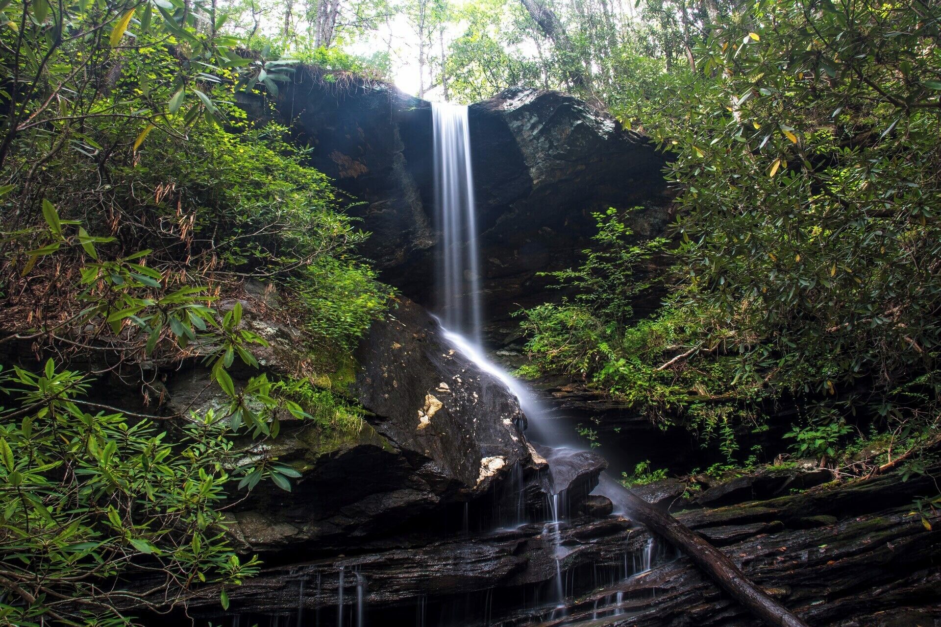 An epic spot in the forest with an interesting history.  Check our a video guide of this destination here:  https://www.hdcarolina.com/episode/moonshine-falls

