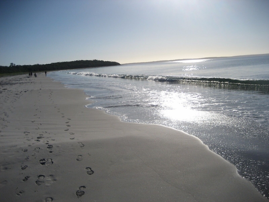 Early morning walking on Callala Beach