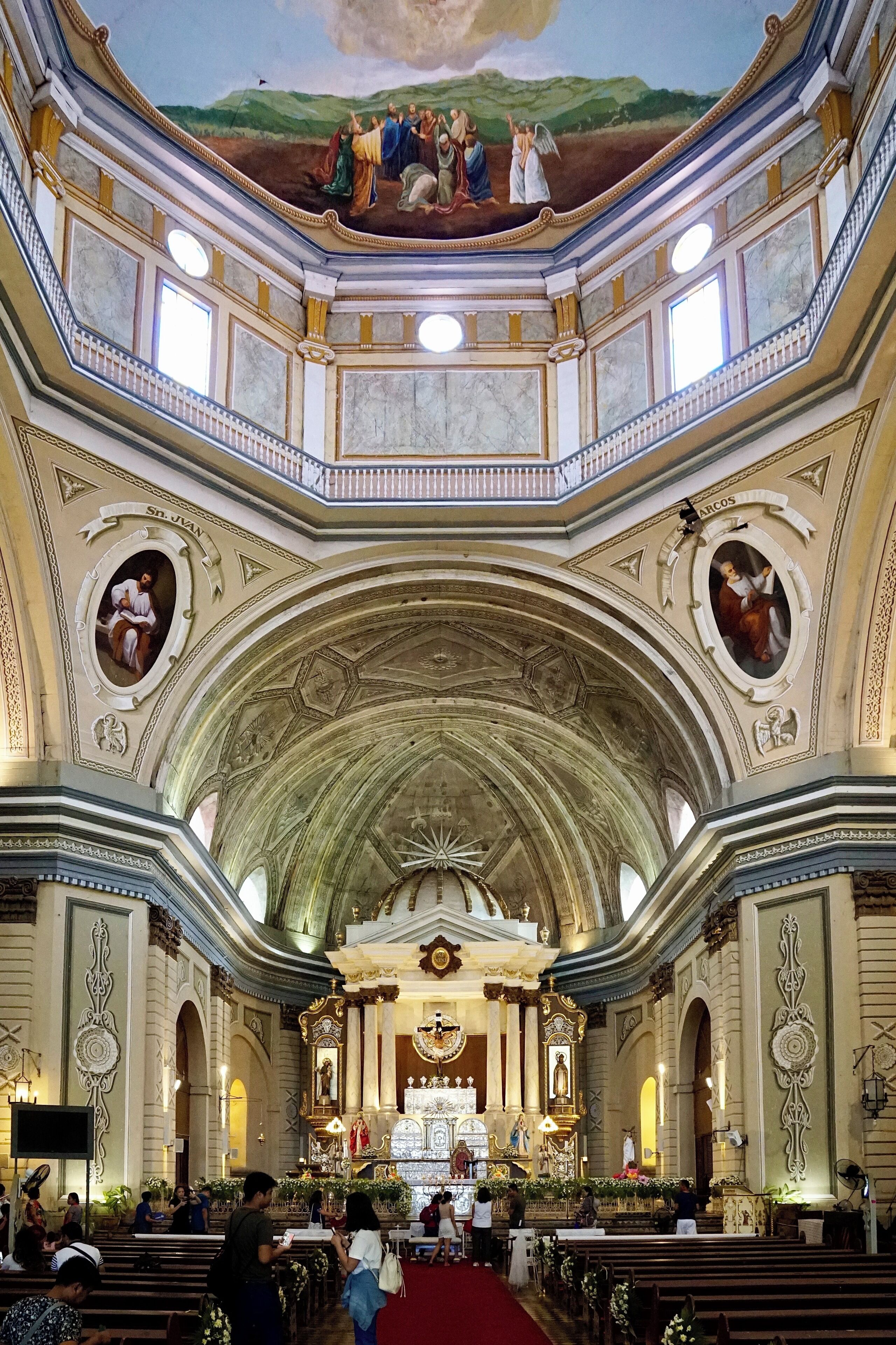 Inside the Taal Basilica, the Minor Basilica of St Martin of Tours (the Patron Saint of Taal), Taal City, Batangas, Philippines (Apr 2018).